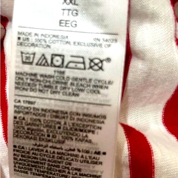🌴 RED & WHITE STRIPED L/S TOP w/ Embroidered “LOVE YOU MORE” detail! 😍 - Picture 7 of 8